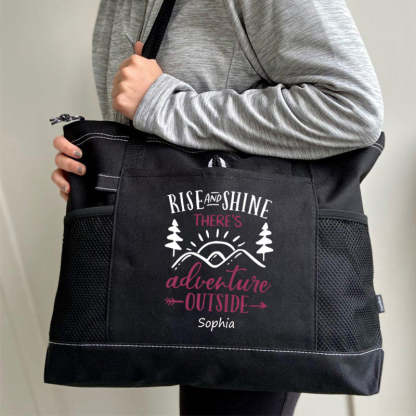 There is Adventure Outside Tote Bag