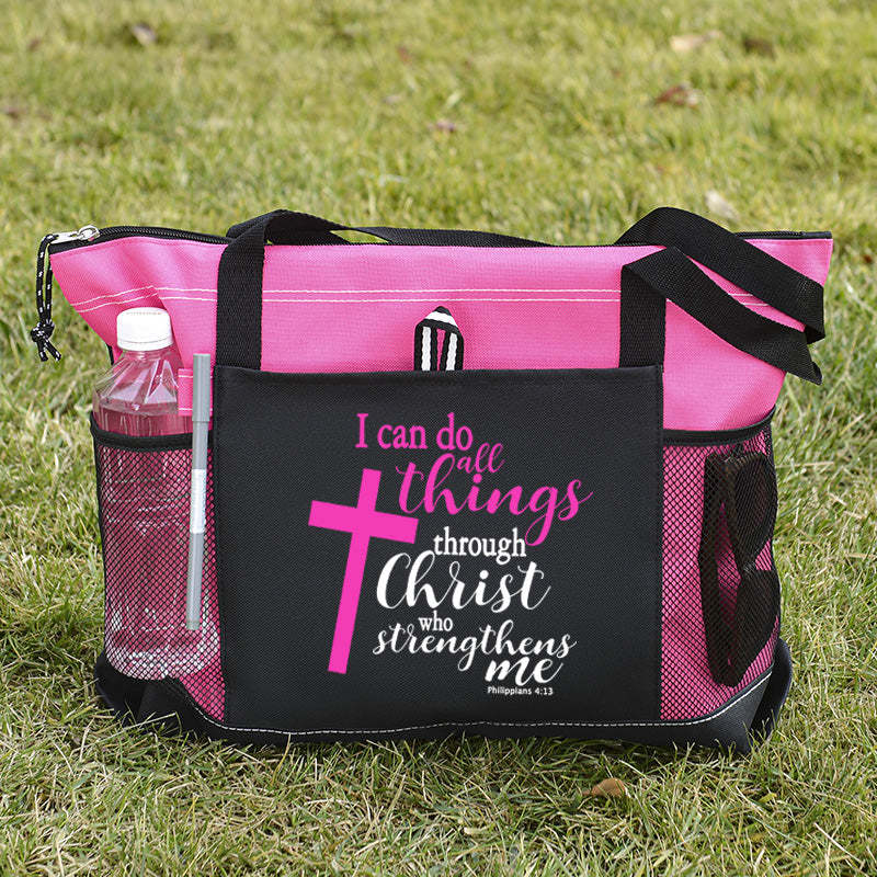 I can do all things through Christ Who strengthens me Tote Bag