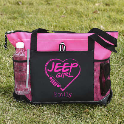 Personalized Jeep girl Tote Bag