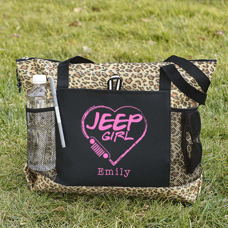 Personalized Jeep girl Tote Bag