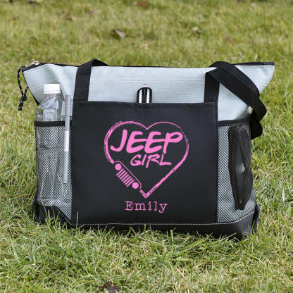 Personalized Jeep girl Tote Bag