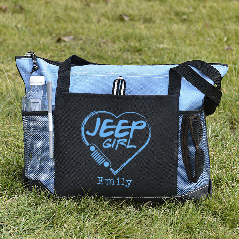 Personalized Jeep girl Tote Bag