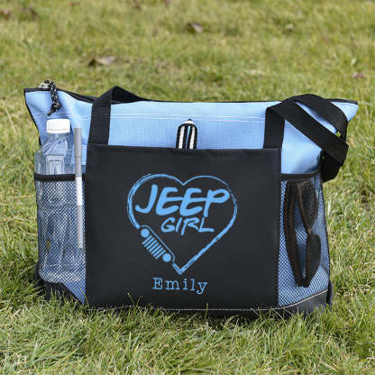 Personalized Jeep girl Tote Bag