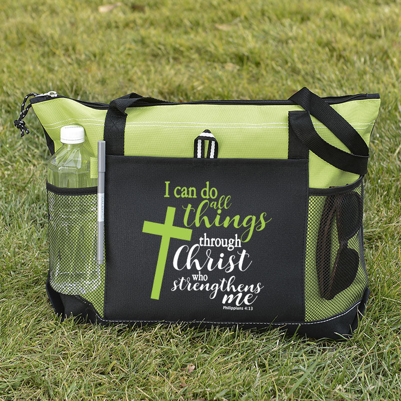 I can do all things through Christ Who strengthens me Tote Bag