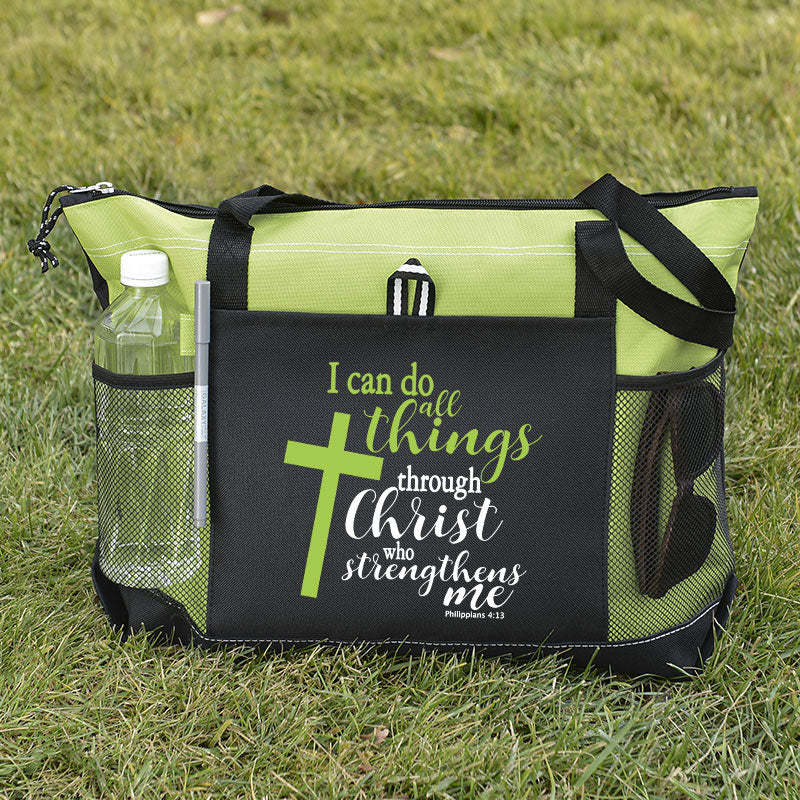 I can do all things through Christ Who strengthens me Tote Bag
