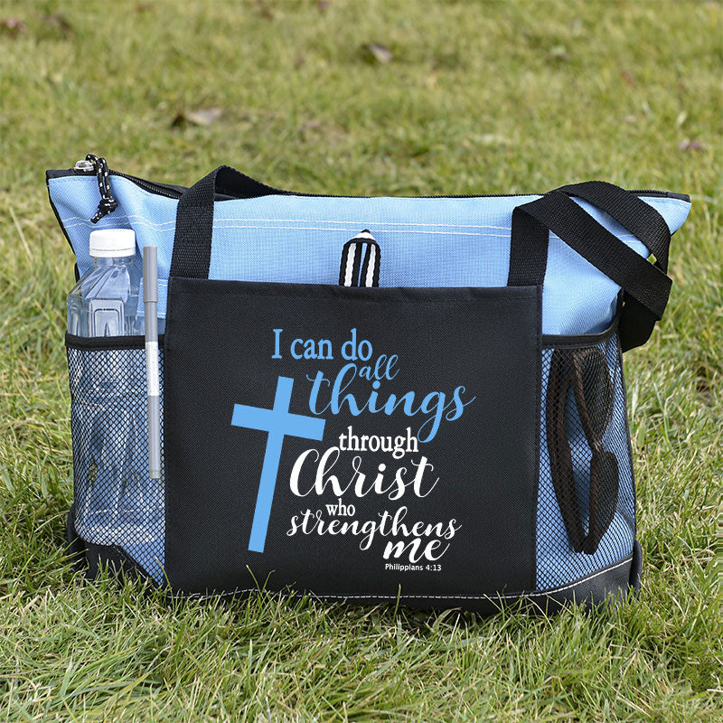 I can do all things through Christ Who strengthens me Tote Bag