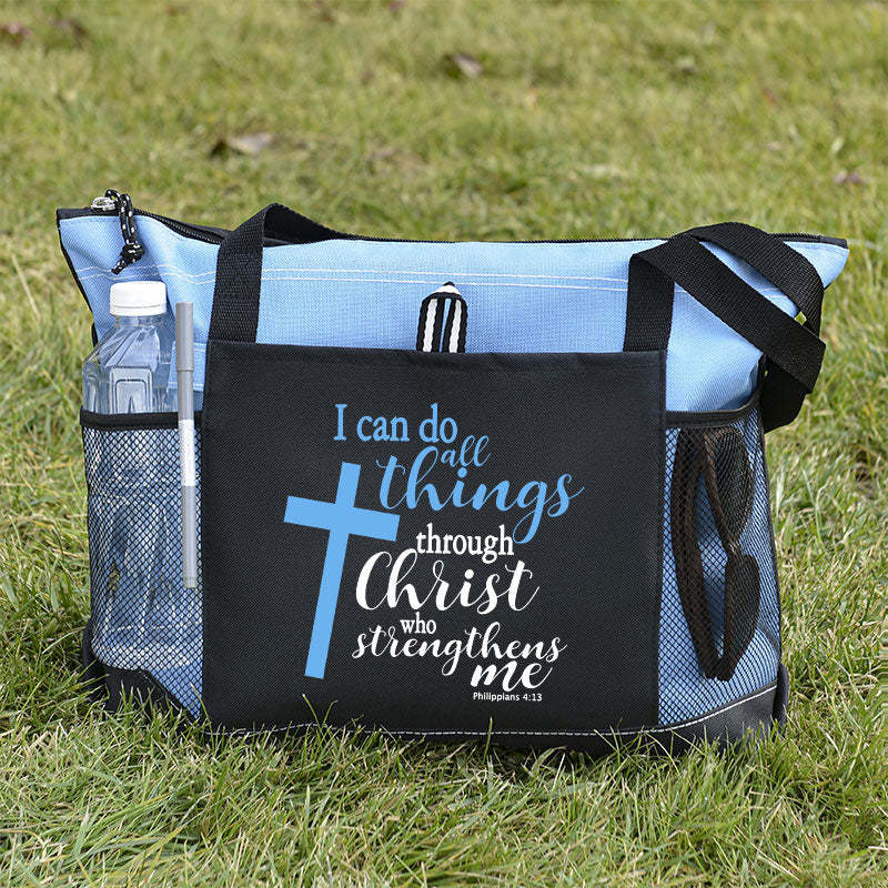 I can do all things through Christ Who strengthens me Tote Bag