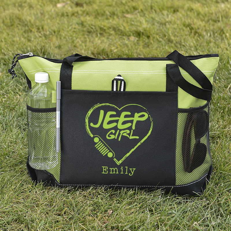 Personalized Jeep girl Tote Bag