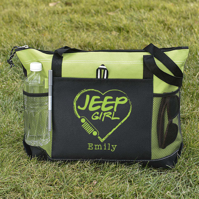 Personalized Jeep girl Tote Bag