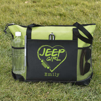 Personalized Jeep girl Tote Bag