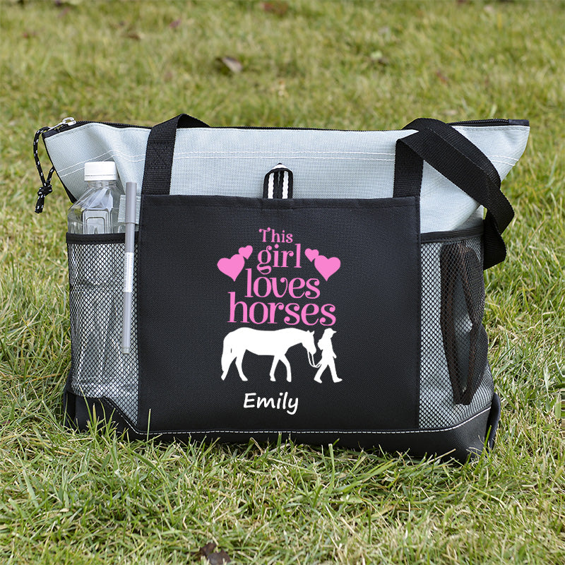 This Girl Loves Horses Tote Bag