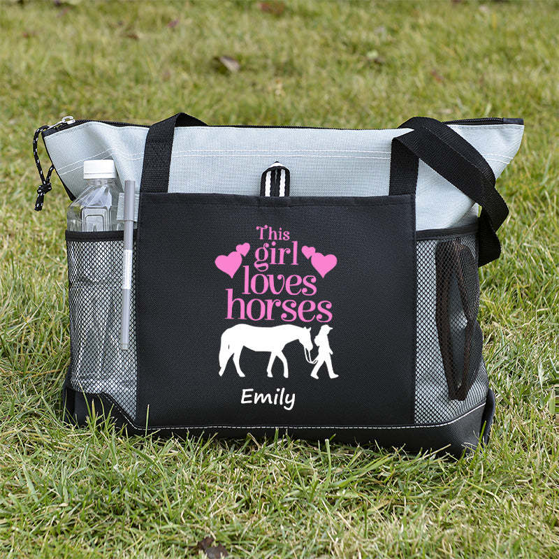 This Girl Loves Horses Tote Bag