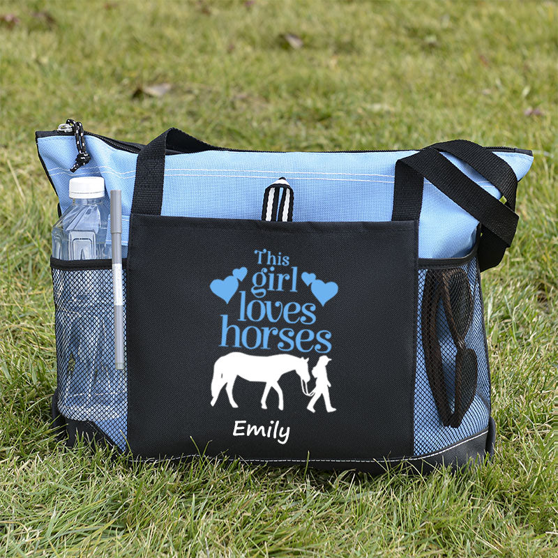 This Girl Loves Horses Tote Bag