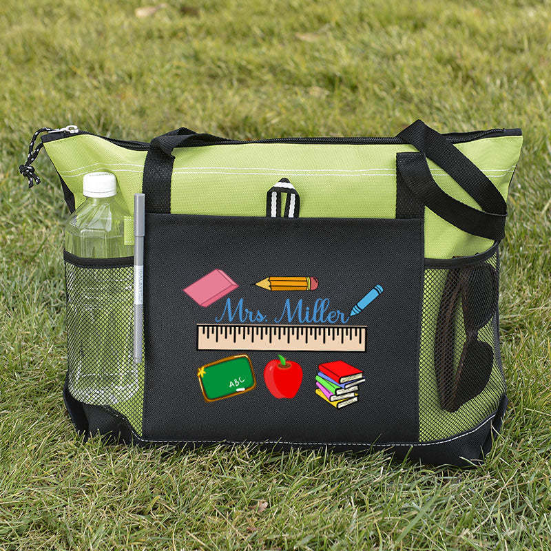 Personalized Teacher Ruler Tote Bag