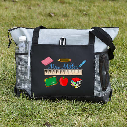 Personalized Teacher Ruler Tote Bag