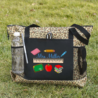 Personalized Teacher Ruler Tote Bag