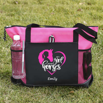 Just a Girl Who Loves Horses Tote Bag