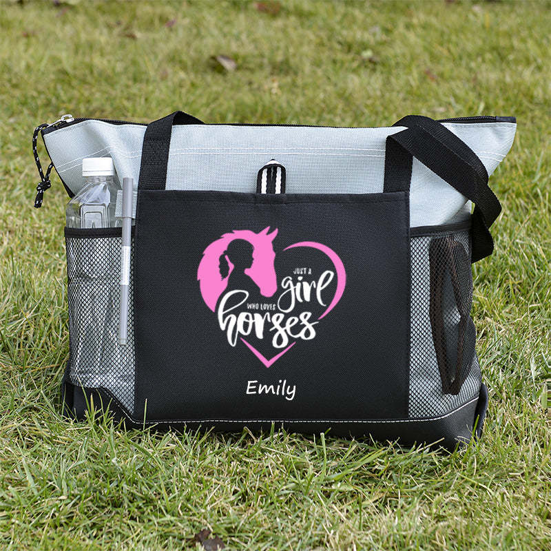 Just a Girl Who Loves Horses Tote Bag
