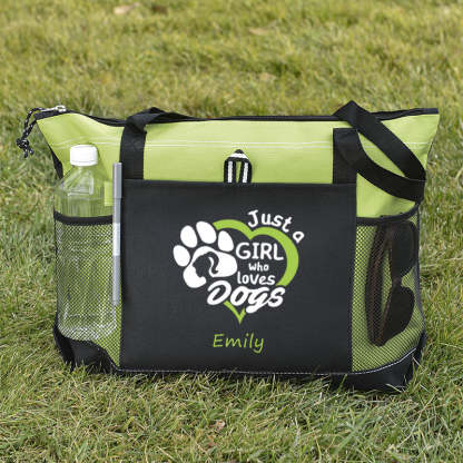 Just a Girl Who Loves Dogs Tote Bag, Personalized Tote Bag