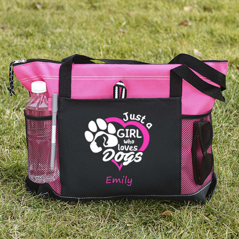 Just a Girl Who Loves Dogs Tote Bag, Personalized Tote Bag