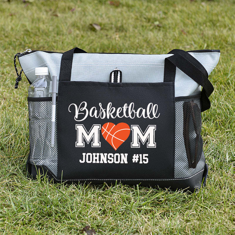 Personalized Ball Mom Tote Bag , Sports Bag