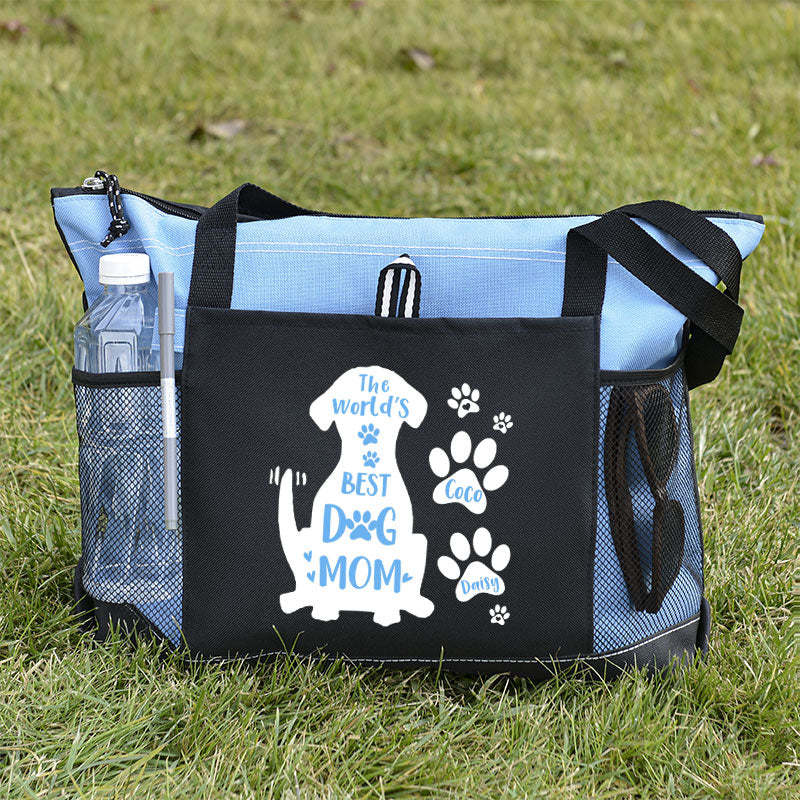 The World's Best Dog Mom Tote Bag, Personalized Dog Tote Bag