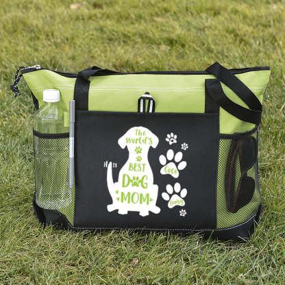 The World's Best Dog Mom Tote Bag, Personalized Dog Tote Bag