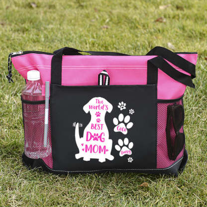 The World's Best Dog Mom Tote Bag, Personalized Dog Tote Bag