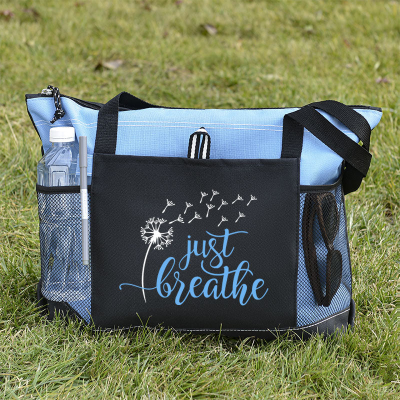 Just Breathe Tote Bag