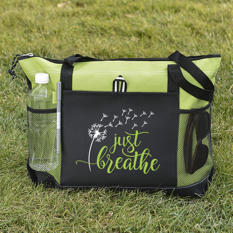 Just Breathe Tote Bag