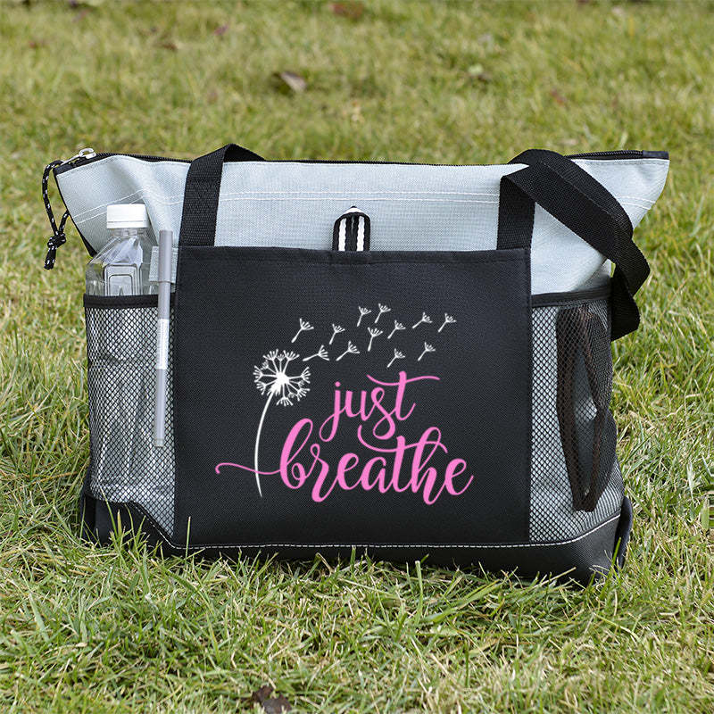 Just Breathe Tote Bag