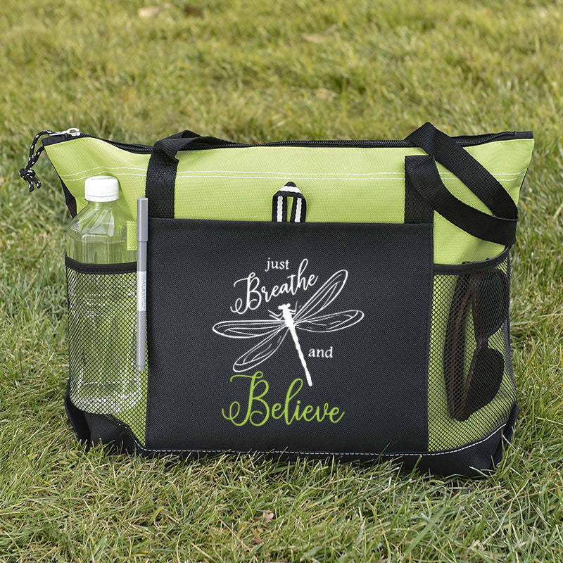 Just Breathe and Believe Tote Bag