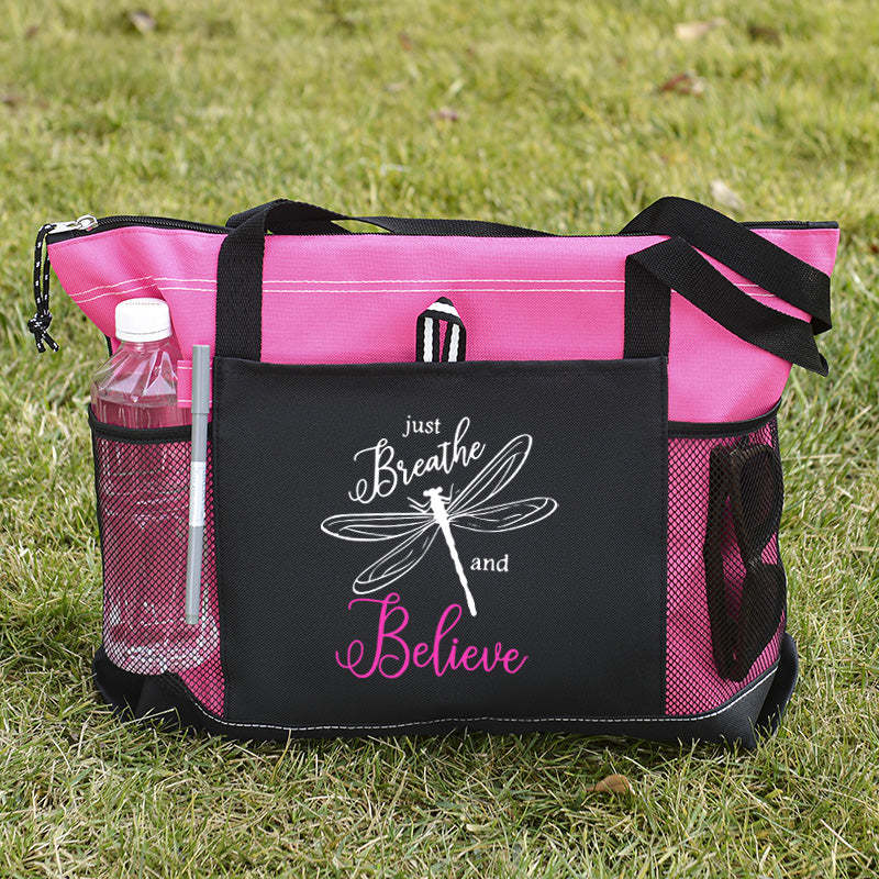 Just Breathe and Believe Tote Bag