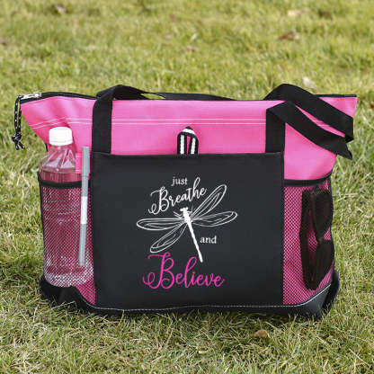 Just Breathe and Believe Tote Bag