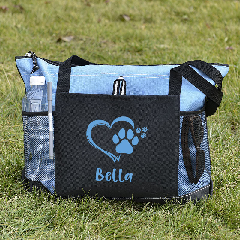 Personalized Dog paw Tote Bag