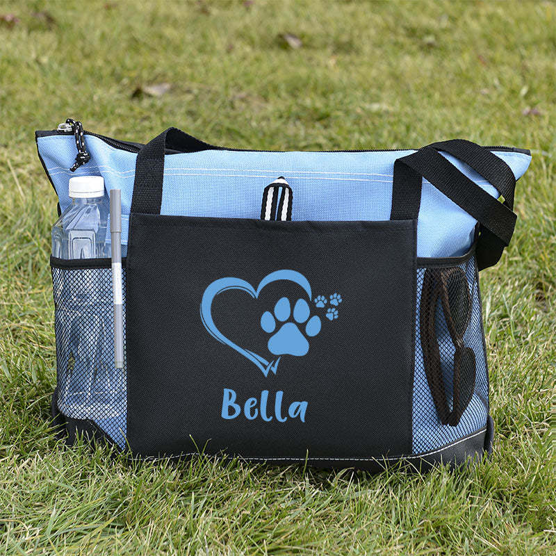 Personalized Dog paw Tote Bag