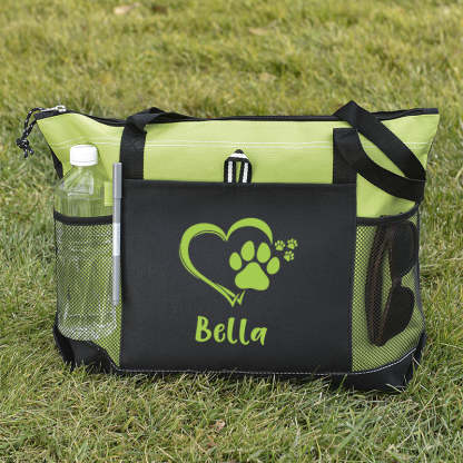 Personalized Dog paw Tote Bag