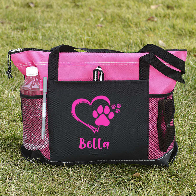 Personalized Dog paw Tote Bag