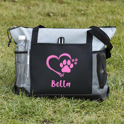 Personalized Dog paw Tote Bag
