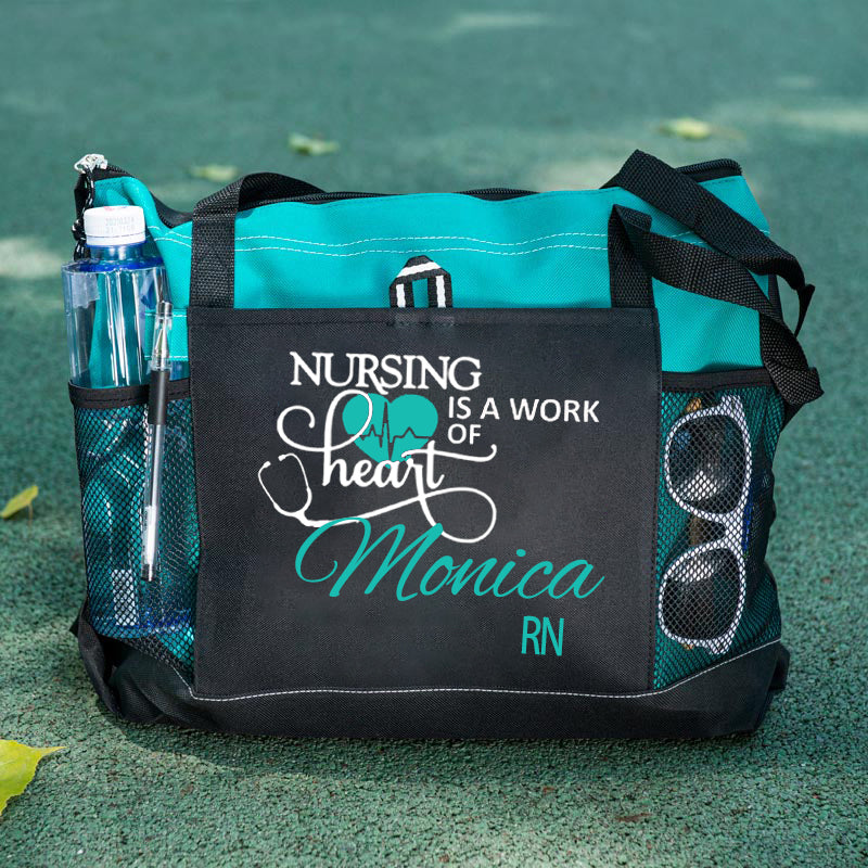 Nursing Is a Work of Heart Tote Bag