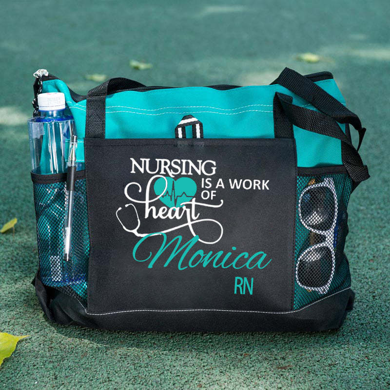 Nursing Is a Work of Heart Tote Bag