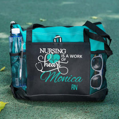 Nursing Is a Work of Heart Tote Bag