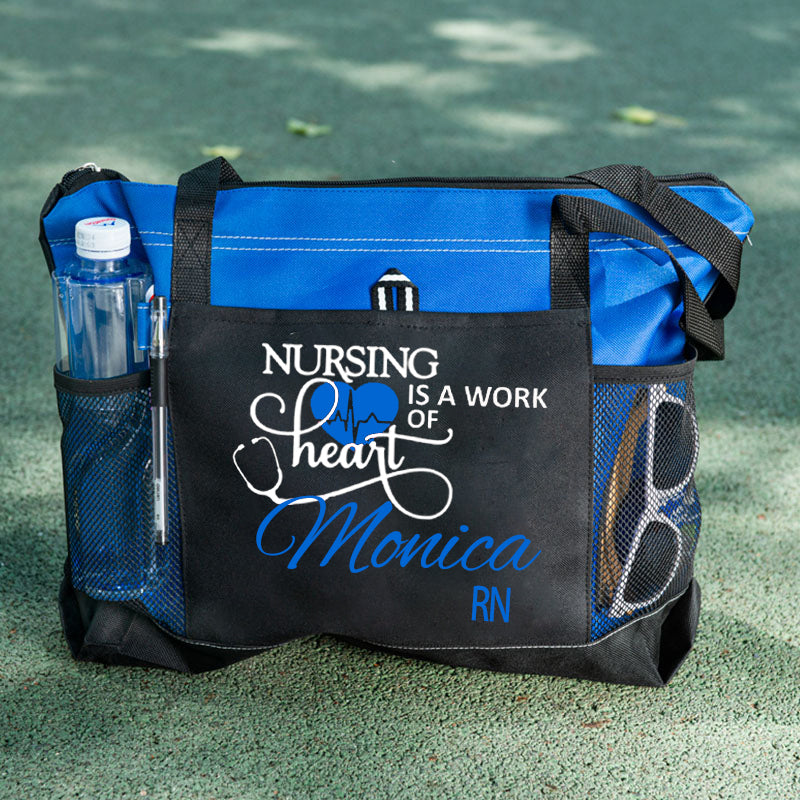 Nursing Is a Work of Heart Tote Bag