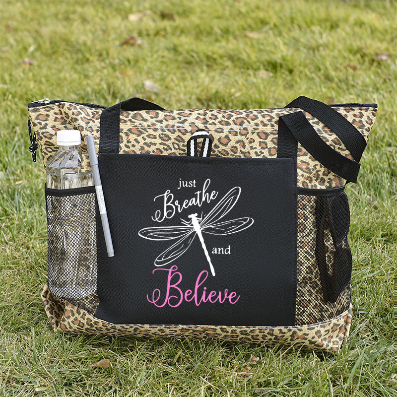 Just Breathe and Believe Tote Bag
