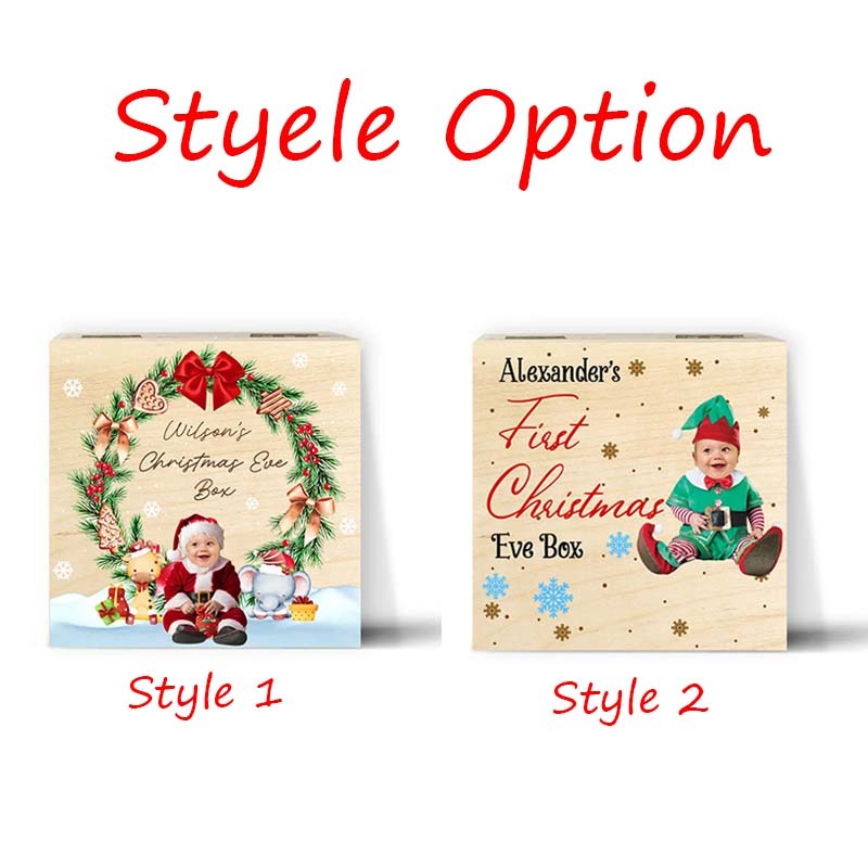 Photo Baby Christmas Eve Box - Personalized Christmas Eve Box