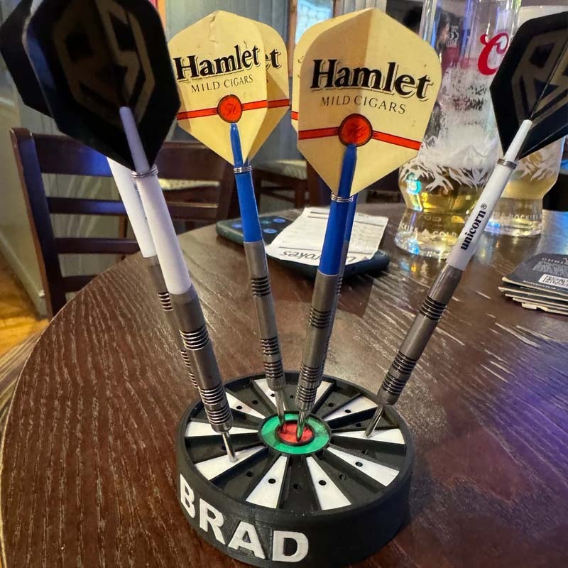 Dartboard Inspired Darts Holder Dart stand with optional name print