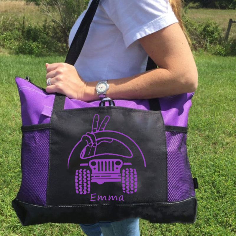 Jeep Steering Wheel Tote Bag