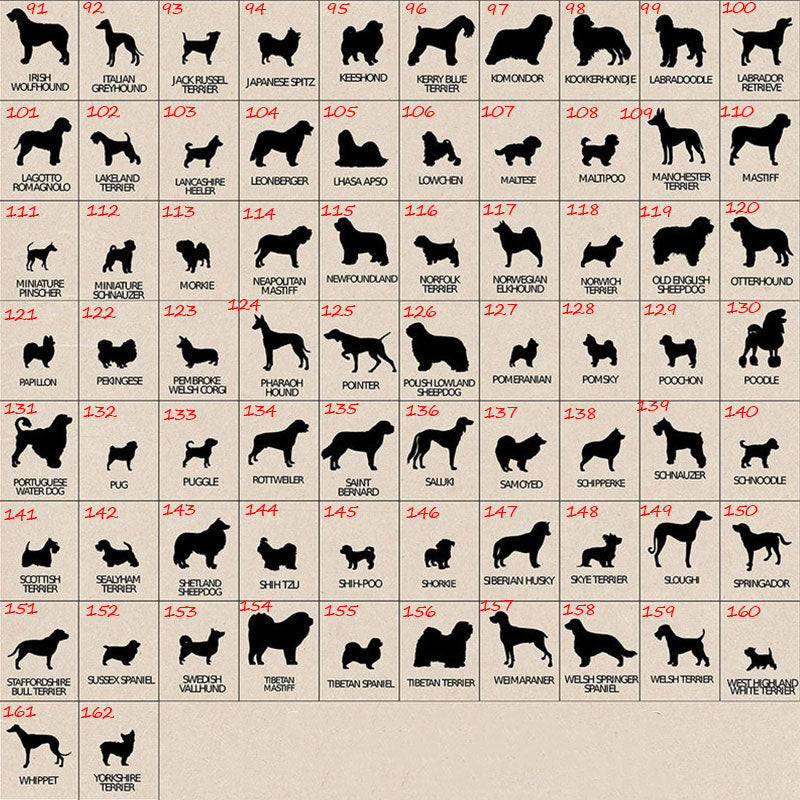 Personalised With Dog Silhouette & Breed Name Tote Bag, Dog Mom Tote Bag