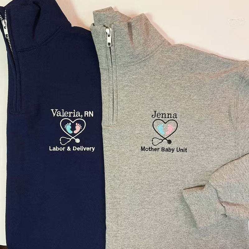 Baby Feet Pullover Sweatshirt Jacket Gift For Nurse