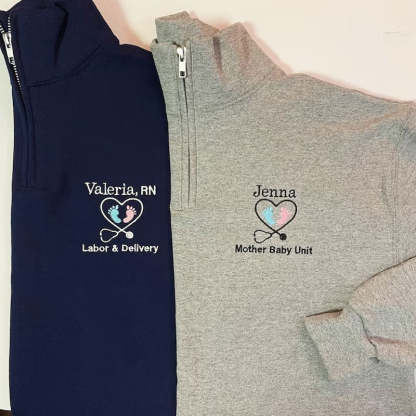 Baby Feet Pullover Sweatshirt Jacket Gift For Nurse